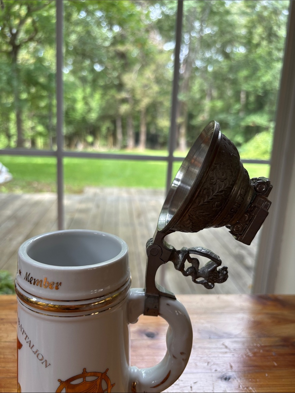 Vintage Beer Stein 6th Transportation Battalion 1958 Given To Honorary Member - Picture 9 of 16